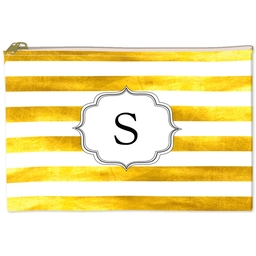 6x8 Accessory Pouch with Ornate Gold Stripes design