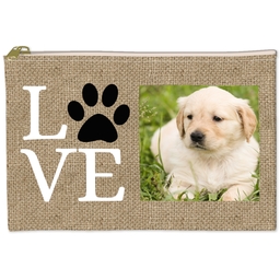 6x8 Accessory Pouch with Natural Pet Love design