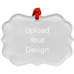 Scalloped Acrylic Ornament with Upload Your Design design