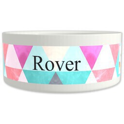 Pet Bowl 9oz with Trendy Triangles design