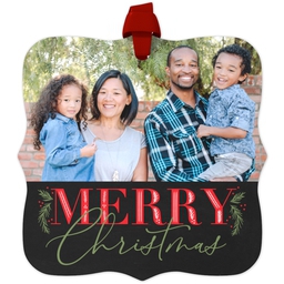 Personalized Metal Ornament - Fancy Bracket with Togetherness design