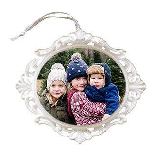 Filigree Porcelain Ornament