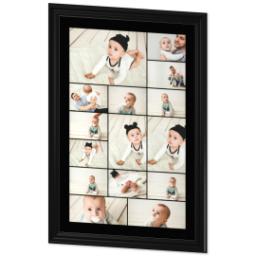 Thumbnail for 24x36 Collage Canvas With Classic Frame with Custom Color Collage design 2