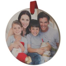 Thumbnail for Wood Photo Ornament - Round with Full Photo design 2