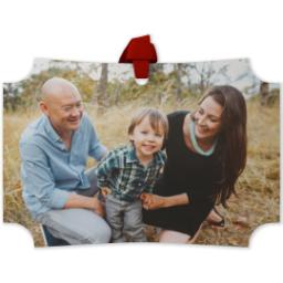 Thumbnail for Personalized Metal Ornament - Modern Corners with Full Photo design 1