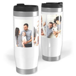 14oz Personalized Travel Tumbler with 3 Collage With Text design