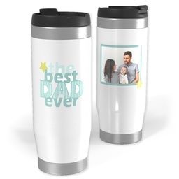 14oz Personalized Travel Tumbler with The Best Dad Ever design