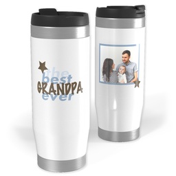 14oz Personalized Travel Tumbler with Best Grandpa Ever design