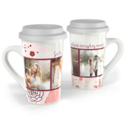 Thumbnail for Premium Grande Photo Mug with Lid, 16oz with Floral Beauty design 1