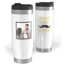 Thumbnail for 14oz Personalized Travel Tumbler with Moustache design 1