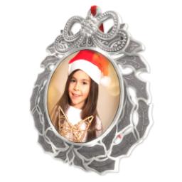 Thumbnail for Metal Wreath Ornament with Full Photo design 2