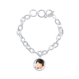 Thumbnail for Sterling Silver Plated Round Bracelet with Full Photo design 1
