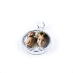 Thumbnail for Sterling Silver Plated Round Pendant with Full Photo design 2