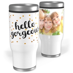 Stainless Steel Tumbler, 14oz with Gorgeous Glitter design