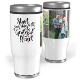 Thumbnail for Stainless Steel Tumbler, 14oz with Grateful Heart design 1