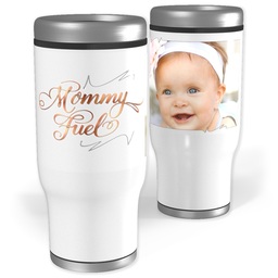 Stainless Steel Tumbler, 14oz with Mommy Fuel design