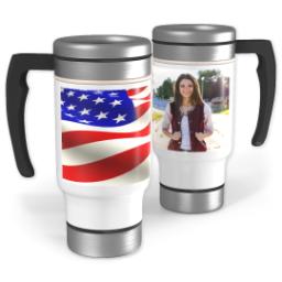 Thumbnail for 14oz Stainless Steel Travel Photo Mug with Americana Heart design 1
