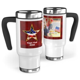 14oz Stainless Steel Travel Photo Mug with American Star design