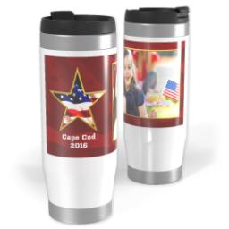 Thumbnail for 14oz Personalized Travel Tumbler with American Star design 1