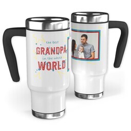 14oz Stainless Steel Travel Photo Mug with Best Grandpa In The World design