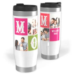 Thumbnail for 14oz Personalized Travel Tumbler with Blocks Mom design 1
