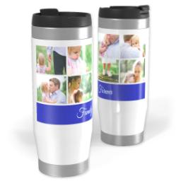 Thumbnail for 14oz Personalized Travel Tumbler with Blue Bar design 1