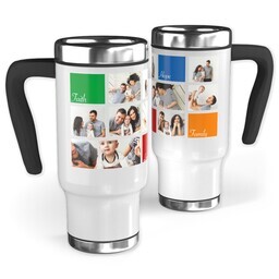 14oz Stainless Steel Travel Photo Mug with Family Values design