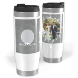 Thumbnail for 14oz Personalized Travel Tumbler with Flower Ring design 1