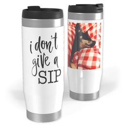 14oz Personalized Travel Tumbler with Give A Sip design