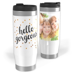 14oz Personalized Travel Tumbler with Gorgeous Glitter design