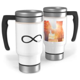 Thumbnail for 14oz Stainless Steel Travel Photo Mug with Infinity Love design 1