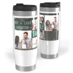 Thumbnail for 14oz Personalized Travel Tumbler with Joy Love Laughter Family design 1
