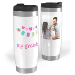 Thumbnail for 14oz Personalized Travel Tumbler with Love Birds Grandma design 1