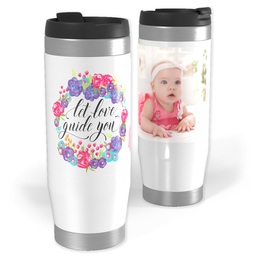 14oz Personalized Travel Tumbler with Love Guides You design