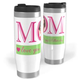 Thumbnail for 14oz Personalized Travel Tumbler with Mom Love You design 1