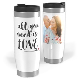 14oz Personalized Travel Tumbler with Need Love design