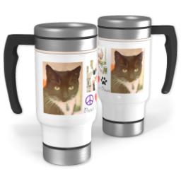 Thumbnail for 14oz Stainless Steel Travel Photo Mug with Peace Love Paws design 1