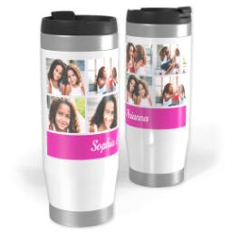 Thumbnail for 14oz Personalized Travel Tumbler with Pink Bar design 1