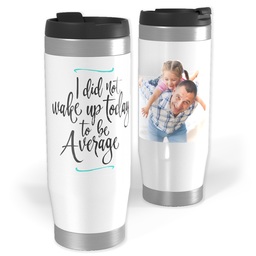 14oz Personalized Travel Tumbler with Wake Up design