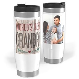 14oz Personalized Travel Tumbler with World's Best Natural Grandpa design