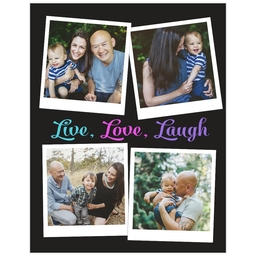 Poster, 11x14, Matte Photo Paper with Live Love Laugh Brights design