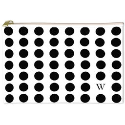 6x8 Accessory Pouch with Black Dots Initial design