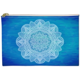 6x8 Accessory Pouch with Blue Mandala design