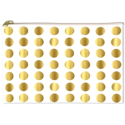 6x8 Accessory Pouch with Gold Dots design