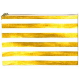6x8 Accessory Pouch with Gold Stripes design