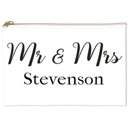 6x8 Accessory Pouch with Mr and Mrs design