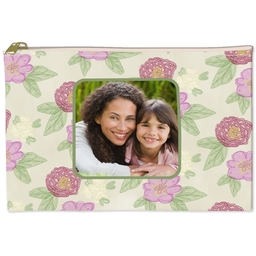 6x8 Accessory Pouch with Watercolor Florals design