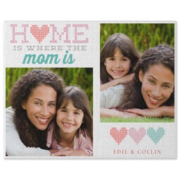 8x10 Gallery Wrap Photo Canvas with Stitched With Love  design