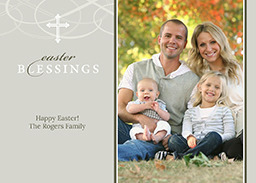 5x7 Greeting Card, Glossy, Blank Envelope with Easter Blessings design