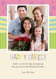 5x7 Greeting Card, Glossy, Blank Envelope with Happy Happy Easter design